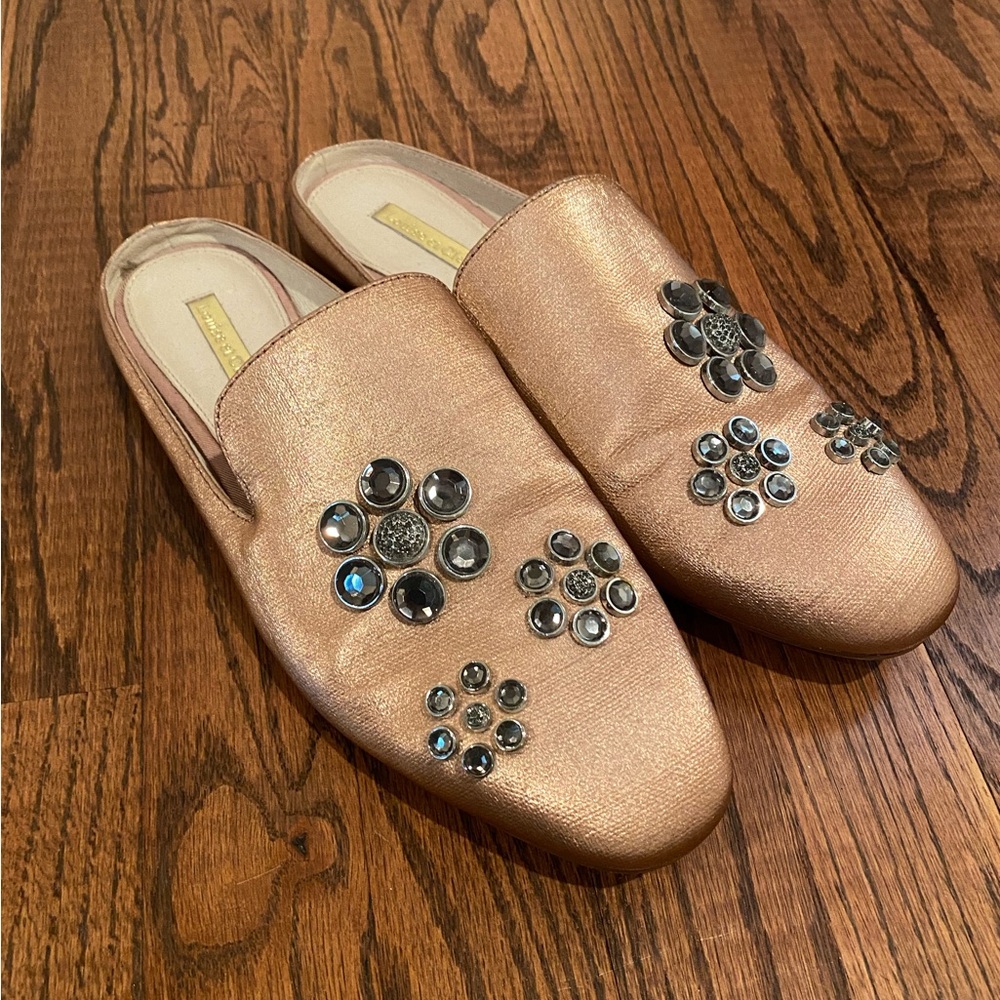 Metallic Pink Louise et Cie by Vince Camuto Mules